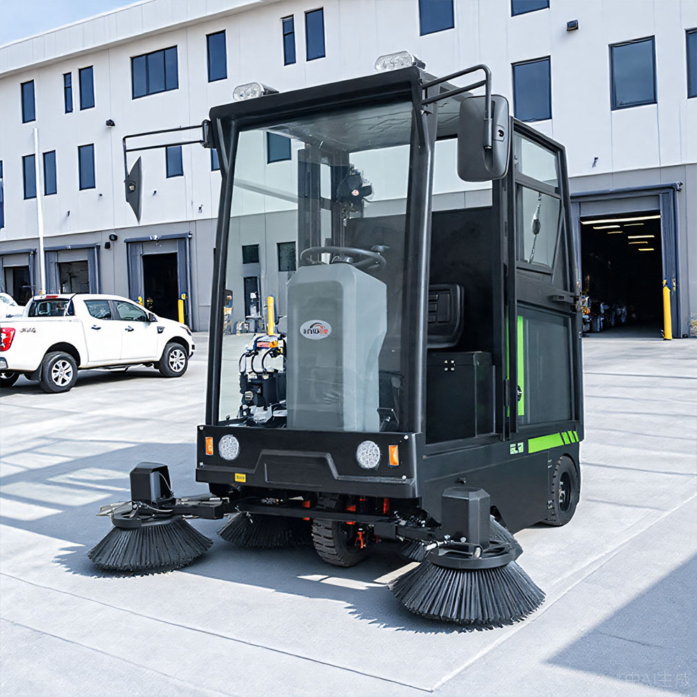 Parking lot cleaning floor sweeper