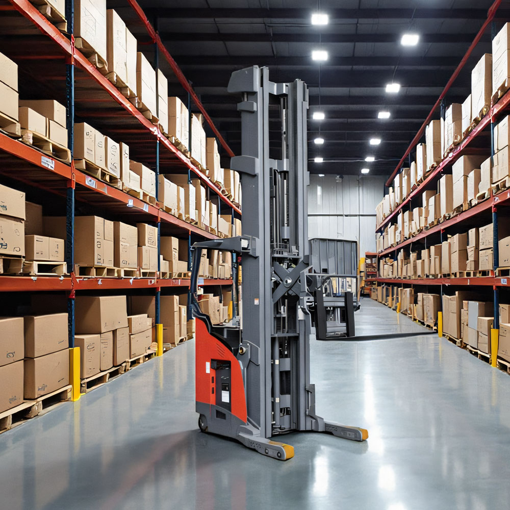 Single scissor Reach forklifts