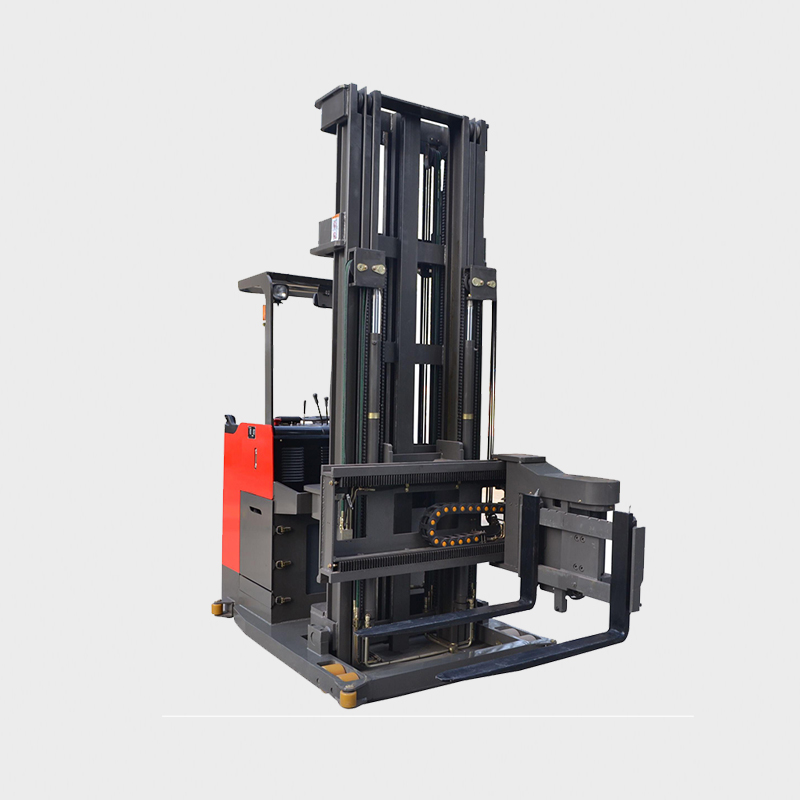 Stand-on three-way electric forklift Pallet stacker 1.0ton